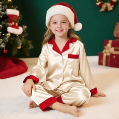 Family Christmas Matching Silk Satin Set