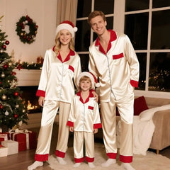 Family Christmas Matching Silk Satin Set
