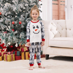 PatPat Matching Christmas Pajamas Family Snowman Pattern Long Sleeves PJs Sets