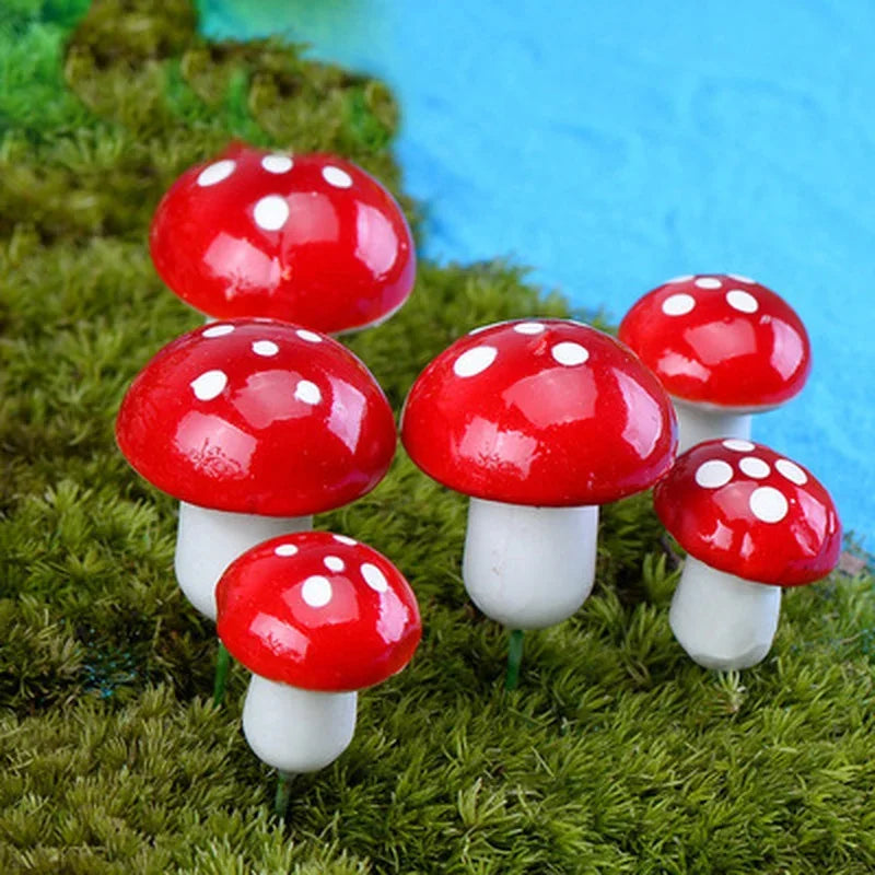 Mini Mushroom Garden Decor
