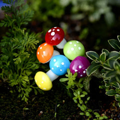 Mini Mushroom Garden Decor